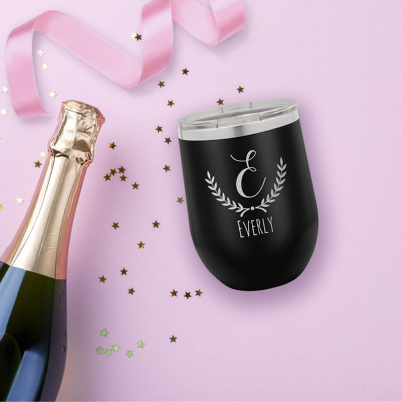 Bridesmaid Gifts Personalized Wine Tumbler Bachelorette Cups Engraved Bridesmaid Cups Custom Champagne Tumbler - urweddinggifts