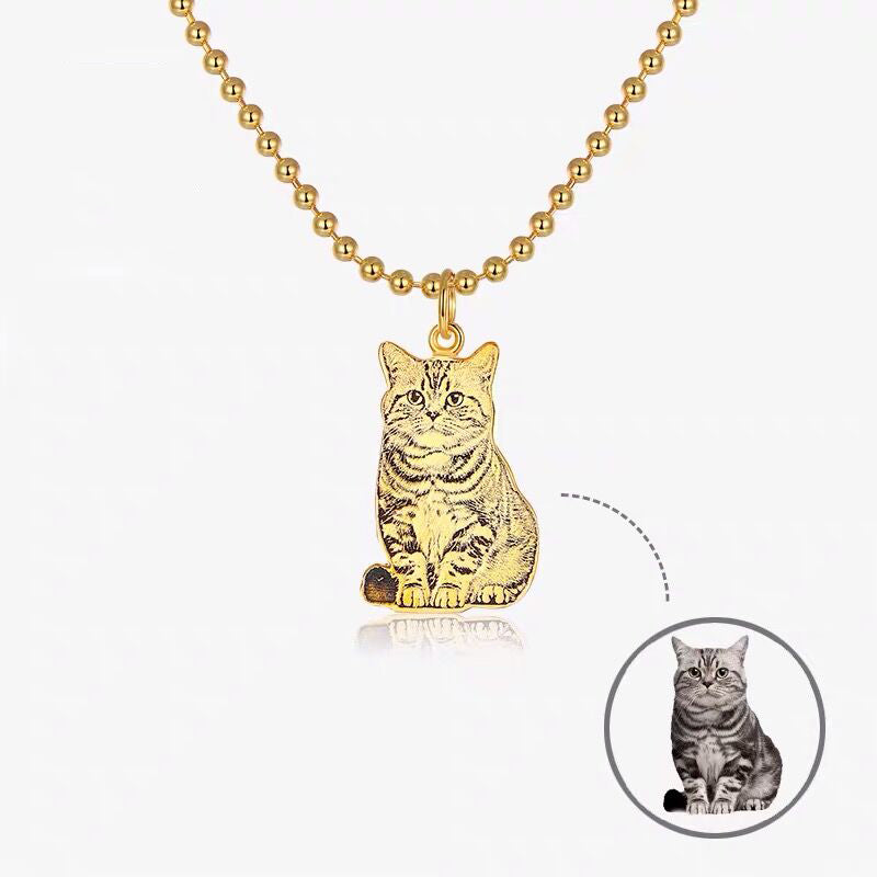 Bridesmaid Gifts Pet Photo Necklace Picture Necklace Personalized Cat Necklace Custom Dog Necklace - urweddinggifts