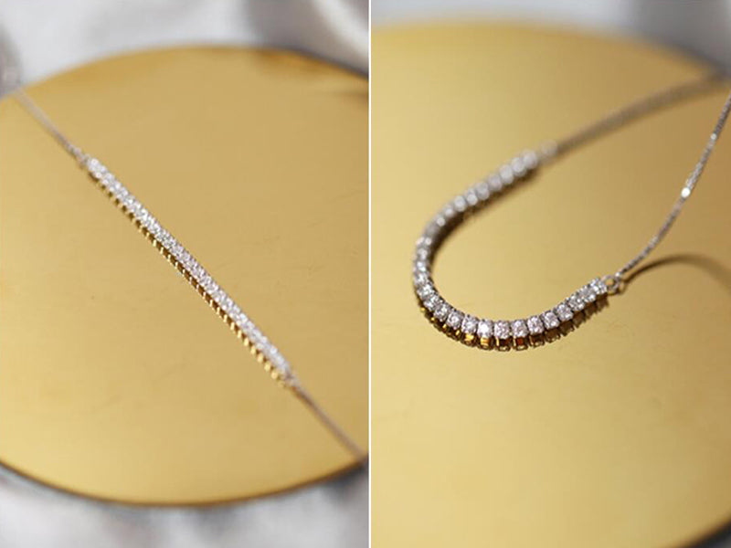 Bridesmaid Gifts Silver Bracelet Zircon Bracelet Adjustable Sterling Silver Bracelet - urweddinggifts