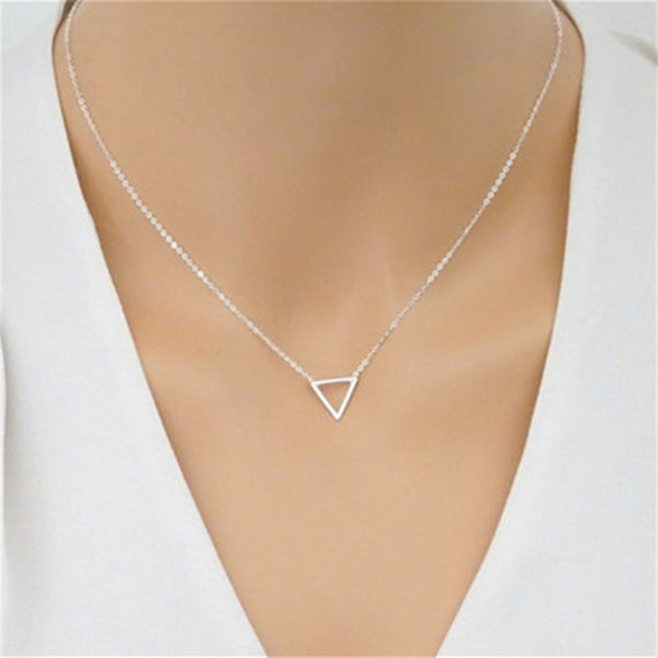 Bridesmaid Gifts Small Triangle Necklace Floating Triangle Necklace Delicate Necklace - urweddinggifts