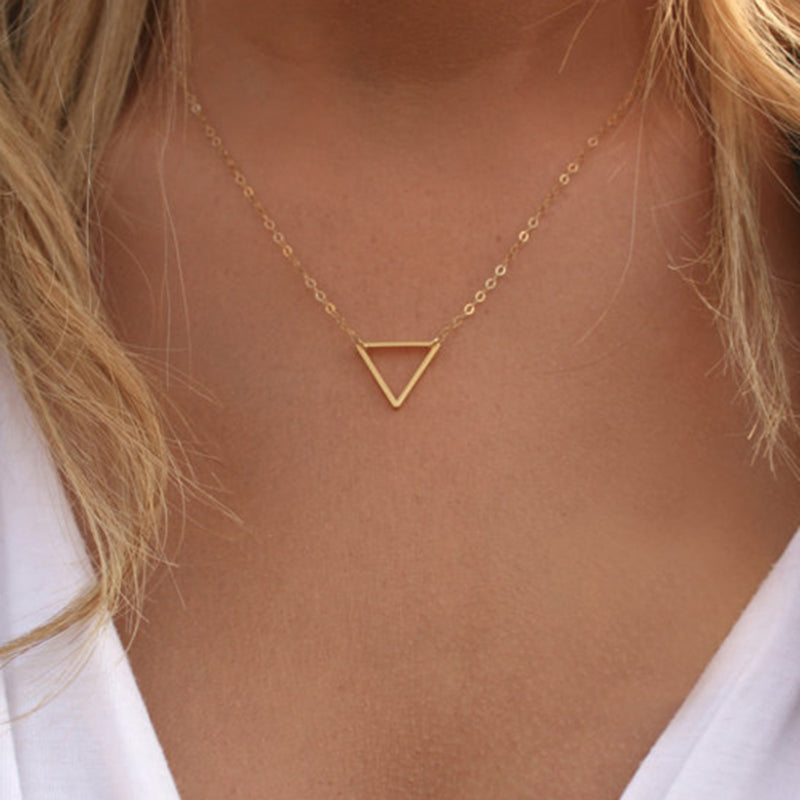 Bridesmaid Gifts Small Triangle Necklace Floating Triangle Necklace Delicate Necklace - urweddinggifts