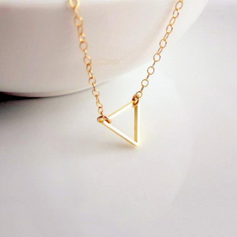 Bridesmaid Gifts Small Triangle Necklace Floating Triangle Necklace Delicate Necklace - urweddinggifts