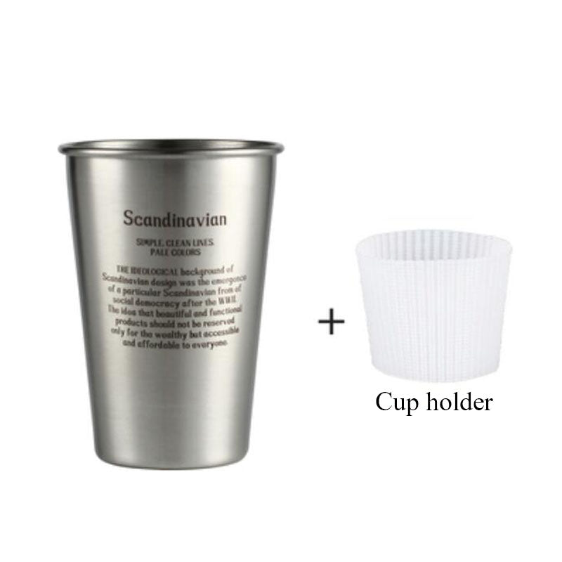 Bridesmaid Gifts Stainless Steel Cups Monogram Beer Mug Camping Cups Engraved Metal Cups - urweddinggifts