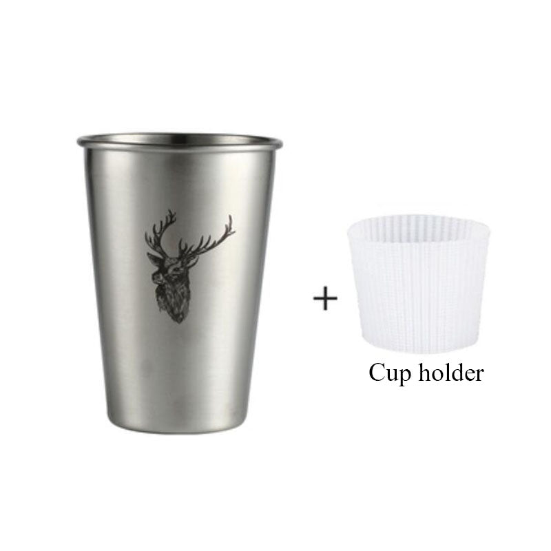 Bridesmaid Gifts Stainless Steel Cups Monogram Beer Mug Camping Cups Engraved Metal Cups - urweddinggifts