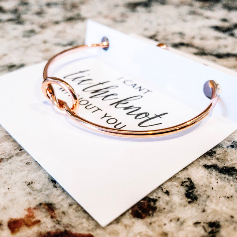 Bridesmaid Gifts Tie The Knot Bracelet Bridesmaid Knot Bracelet - urweddinggifts