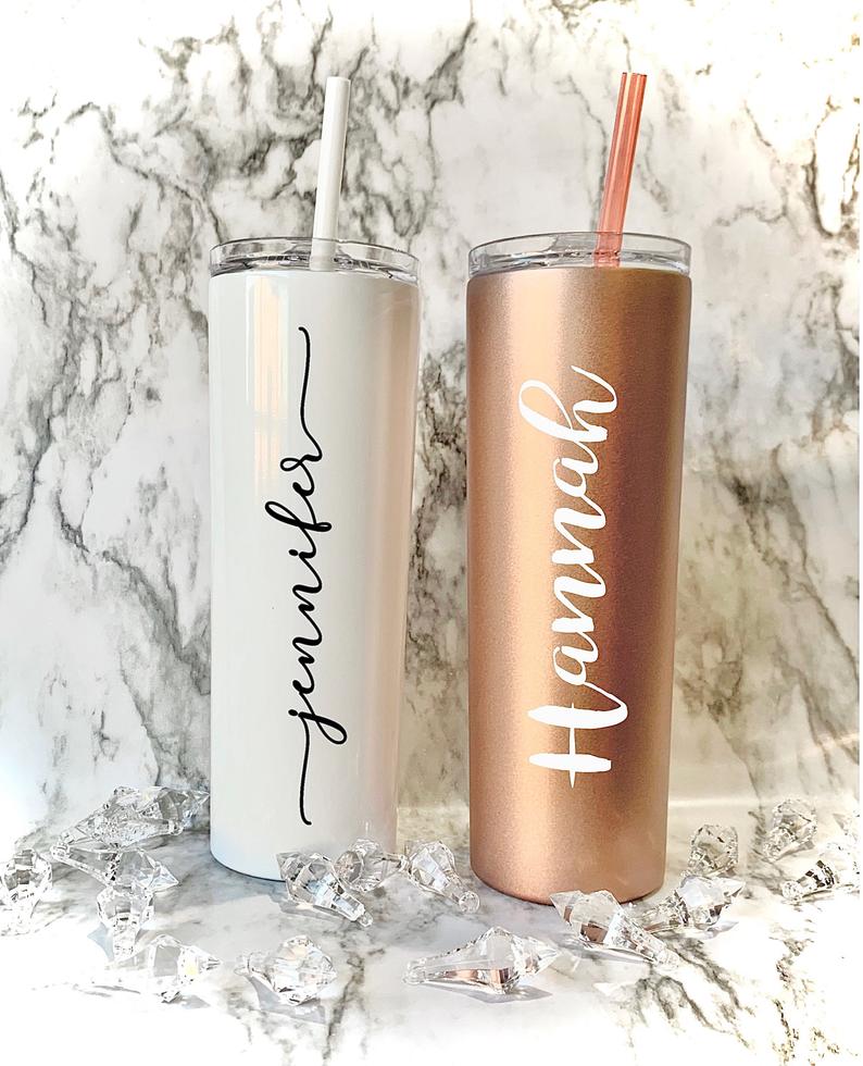 Bridesmaid gift, Custom Tumbler, Insulated Bridesmaid Tumbler, Gift for mom, Sorority Gift,Mother’s Day gift, graduation gift - urweddinggifts