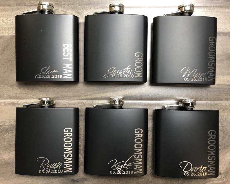 Groomsmen flask outlet