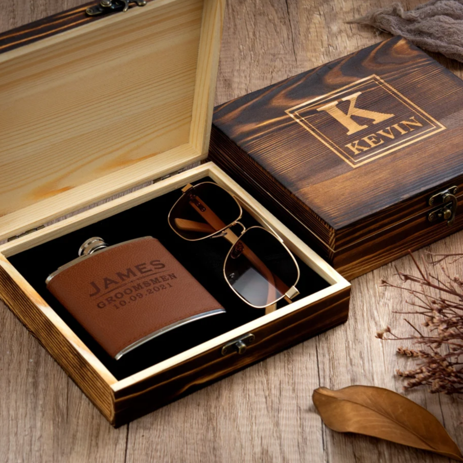 Groomsmen Gifts Groomsmen Gift Set Personalized Wooden Sunglasses L UrWeddingGifts
