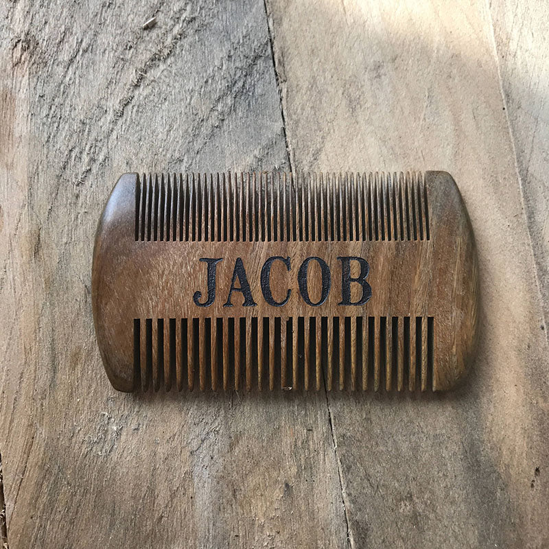 Groomsmen Gift Custom Beard Comb Engraved Wooden Comb Personalized Comb Monogram Groomsmen Gifts Comb - urweddinggifts
