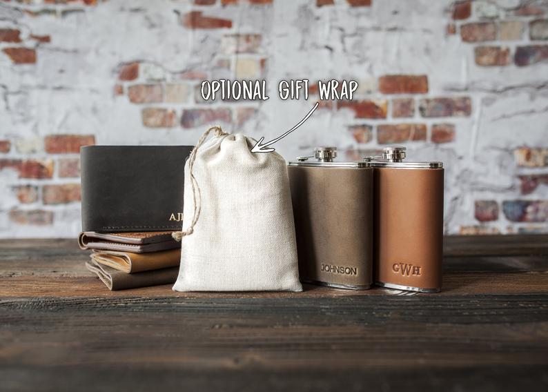Groomsmen Gift Customized Flask Personalized Leather Flask Engraved Flask Best Man Gift - urweddinggifts