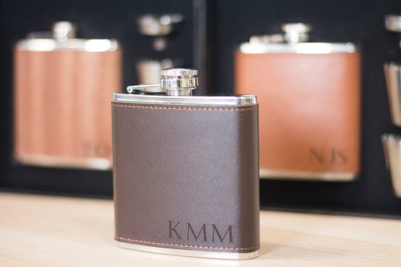 Groomsmen Gift Monogram Flask Proposal Groomsmen Flask Custom Best Man Gift Engraved Usher Gift - urweddinggifts