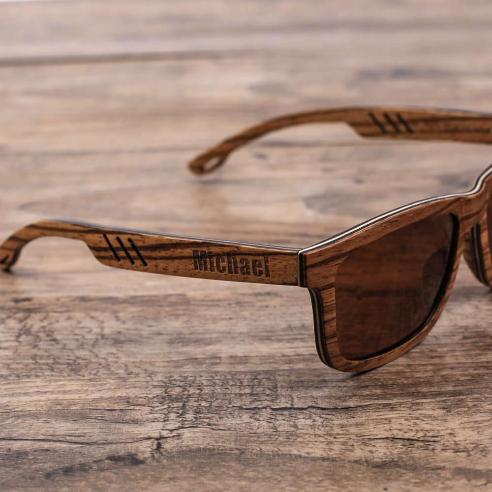 Groomsmen Gift Monogram Sunglasses Personalized Wood Sunglasses Engraved Wedding Gifts - urweddinggifts