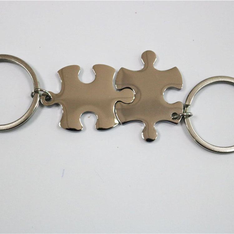 Customizable puzzle piece store keychain