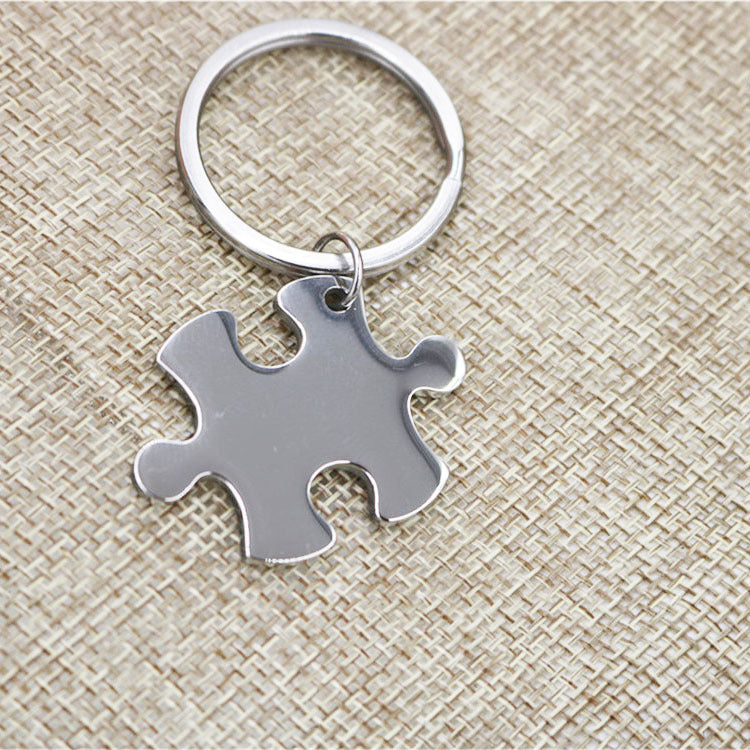 Groomsmen Gift Personalized Key Chain Custom Puzzle Key Chain Engraved Groomsmen Gift Monogram Usher Gift - urweddinggifts