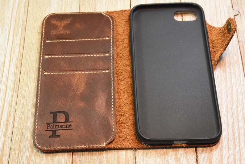 Groomsmen Gift Personalized Leather iPhone Case Custom iPhone Holder Monogram Groomsmen Gifts Engraved Wedding Gift - urweddinggifts