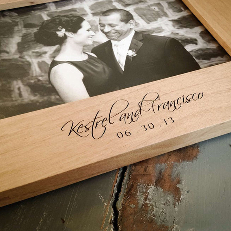 Groomsmen Gift Personalized Wood Frame Engraved Picture Frame Monogrammed Groomsmen Gifts Custom Wedding Gift - urweddinggifts