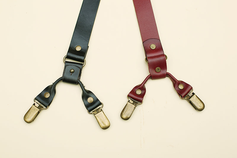 Groomsmen Gifts Custom Wedding Suspenders Leather Groomsmen Suspender Three Colors Optional Suspenders - urweddinggifts