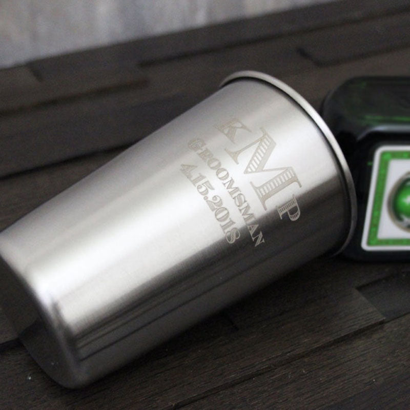 Groomsmen Gifts Engraved Stainless Steel Cups Personalized Wine Tumbler Metal Camping Cups Custom Beer Mug - urweddinggifts