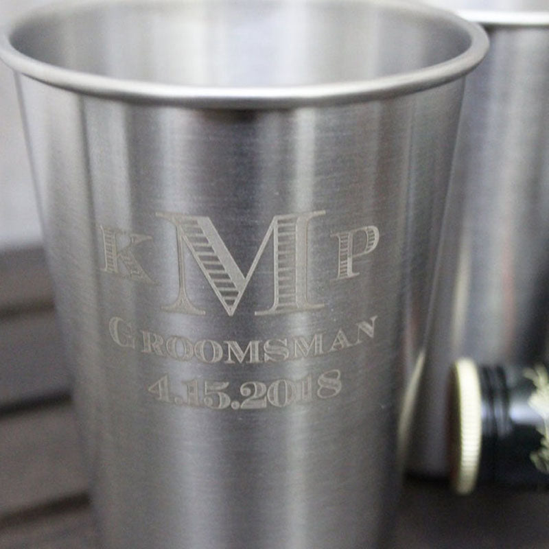 Groomsmen Gifts Engraved Stainless Steel Cups Personalized Wine Tumbler Metal Camping Cups Custom Beer Mug - urweddinggifts