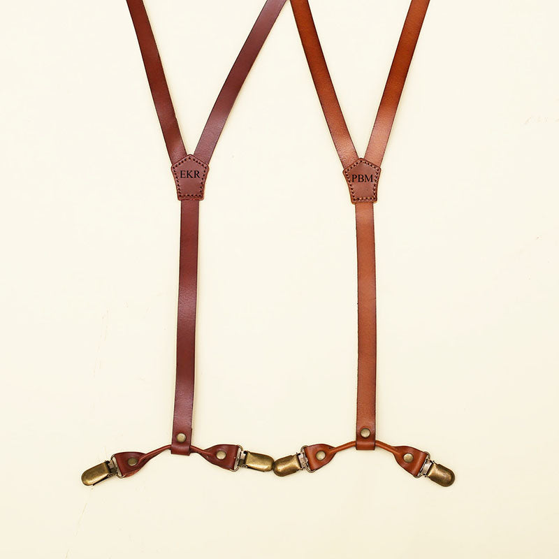 Groomsmen Gifts Leather Suspenders Personalized Wedding Suspenders Leather Suspenders For Adults - urweddinggifts