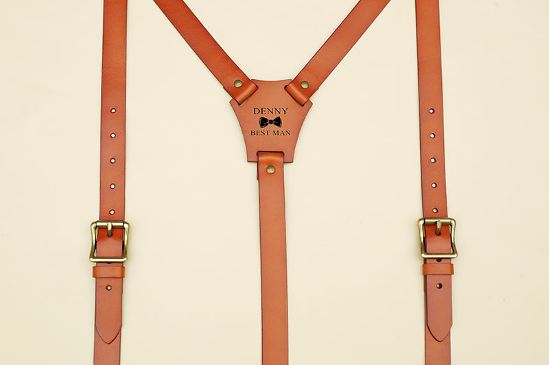 Groomsmen Gifts Leather Wedding Suspenders Personalized Groom Suspenders Custom Adjustable Groomsmen Suspenders - urweddinggifts