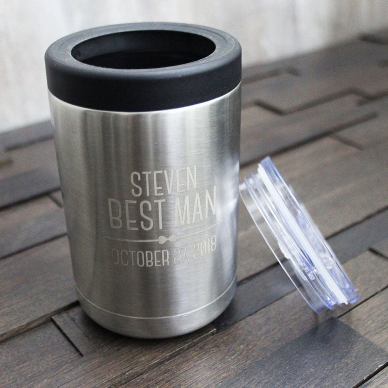 Groomsmen Custom Metal Can Cooler