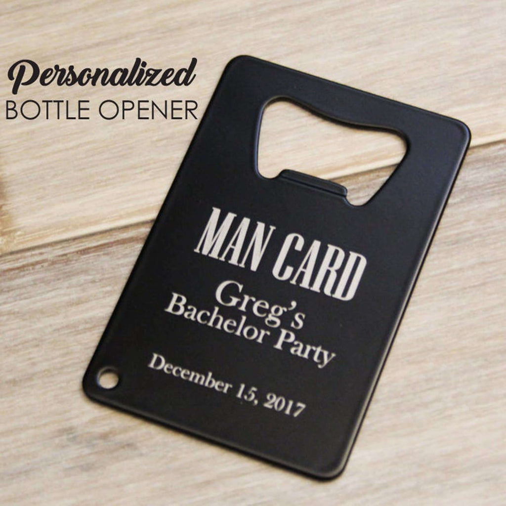 Groomsmen Gifts Personalized Card Bottle Opener Custom Credit Card Bottle Opener Engraved Bottle Opener - urweddinggifts