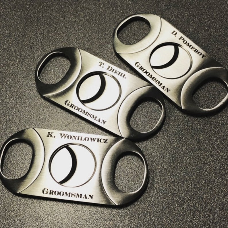 Groomsmen Gifts Personalized Cigar Cutter Engraved Cigar Cutter Groomsmen Cigar Cutter - urweddinggifts