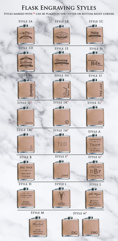 Groomsmen Gifts Personalized Groomsmen Flasks Monogram Flask Set Engraved Best Man Gift - urweddinggifts