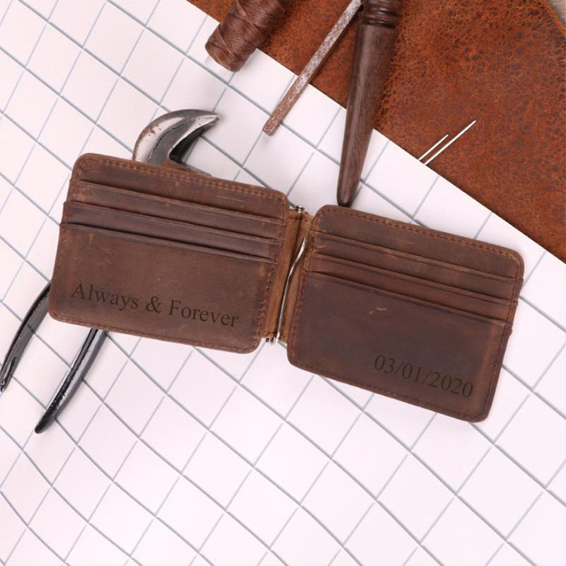 Minimalist Leather Wallet [Handmade] [Personalized]