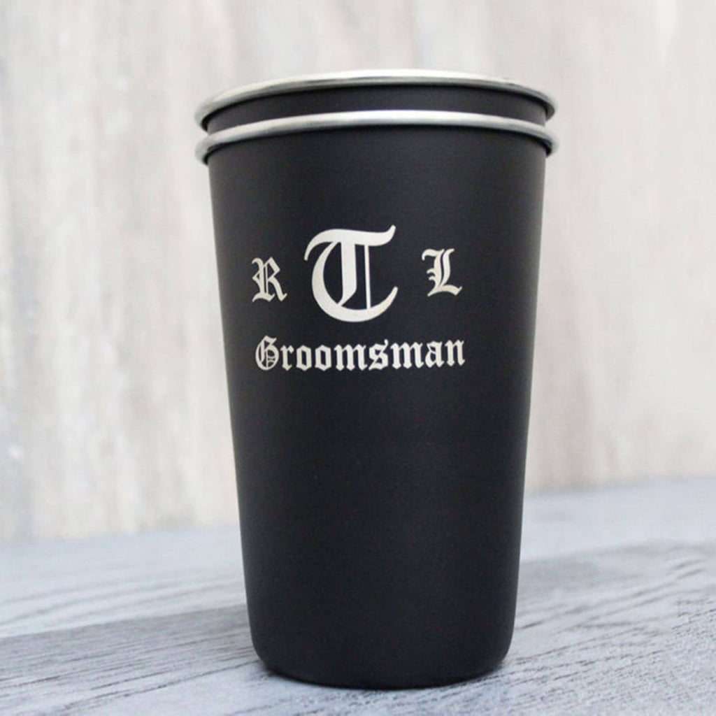 Groomsmen Gifts Personalized Stainless Steel Cups Engraved Pint Cups Stainless Steel Tumbler Groomsmen Tumblers - urweddinggifts