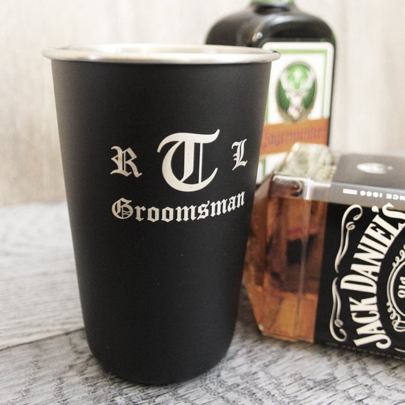 Groomsmen Gifts Personalized Stainless Steel Cups Engraved Pint Cups Stainless Steel Tumbler Groomsmen Tumblers - urweddinggifts