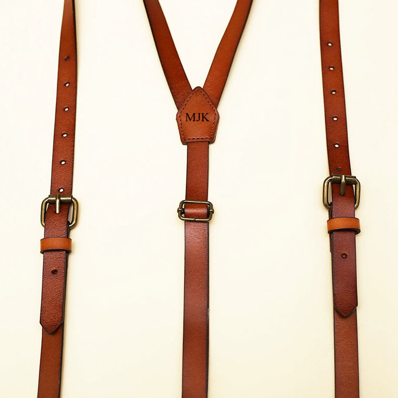 Groomsmen Gifts Rustic Wedding Suspenders Personalized Groomsmen Suspenders Engraved Leather Suspenders - urweddinggifts