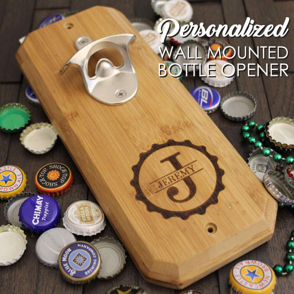 Groomsmen Gifts Wall Mounted Bottle Opener Personalized Bottle Opener Engraved Bottle Opener - urweddinggifts