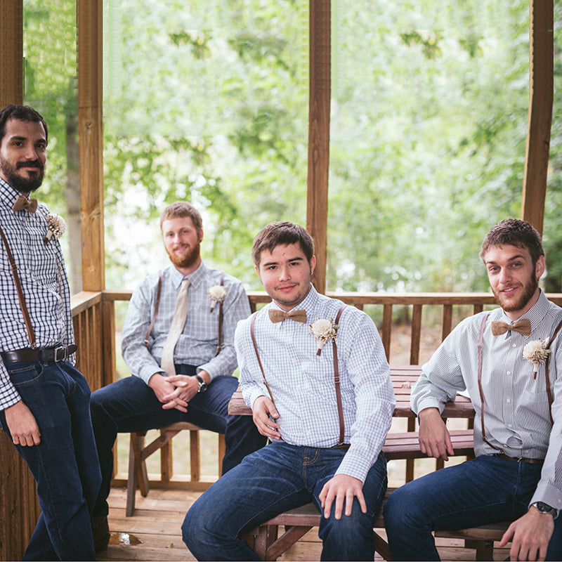 Groomsmen Gifts Wedding Suspenders Custom Leather Suspenders Mens Personalized Leather Suspenders - urweddinggifts