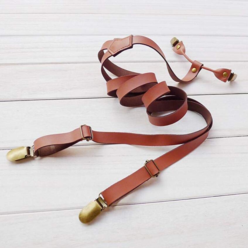 Groomsmen Gifts Wedding Suspenders Custom Leather Suspenders Mens Personalized Leather Suspenders - urweddinggifts