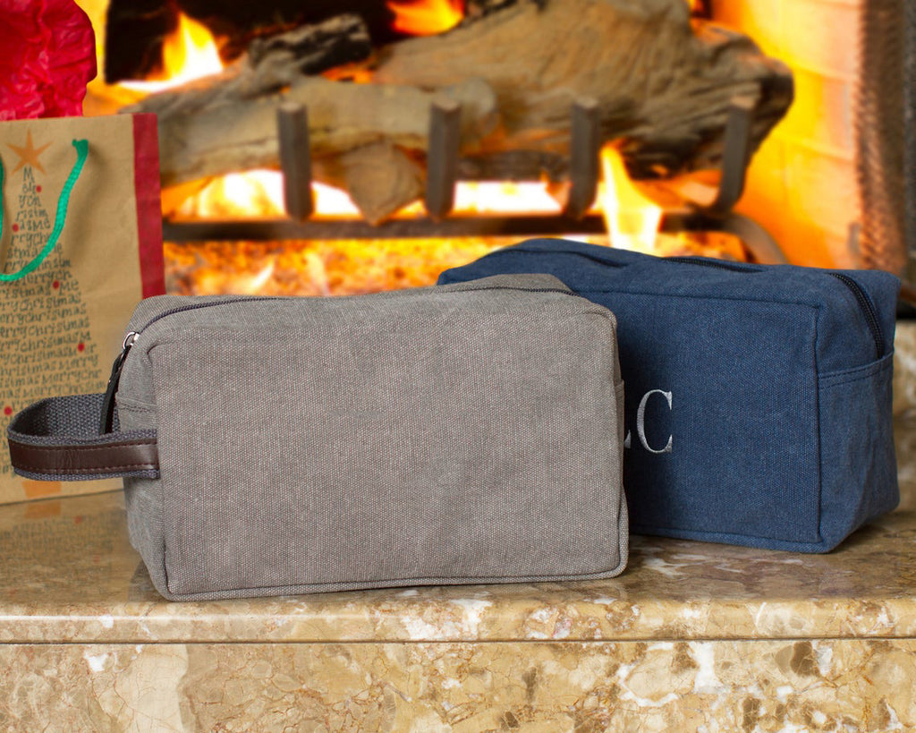 Personalized Groomsmen Gift Ideas, Gift for Him, Canvas Dopp Kit, Custom Shaving Kit, Toiletry Bag for Groomsmen