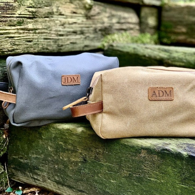 Personalized Mens Toiletry Bag, Groomsmen Gift, Birthday Gift For Dad, Fathers Day Gifts, Dopp Kit, Engraved Men's Travel Bag