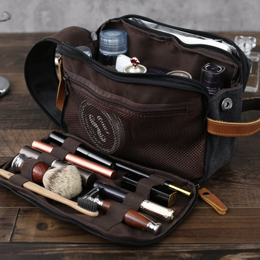 Personalized Groomsmen Toiletry Bag | Canvas Wash Bag | Birthday Gift | Groomsman Gift Dopp Kit