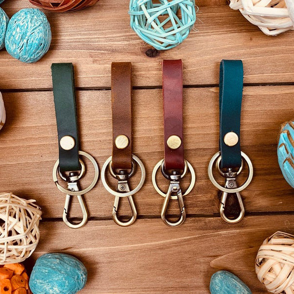 Personalized Leather Keychain [Handmade]