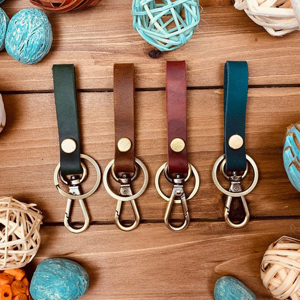 Leather Keychain - Brown