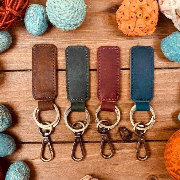 Personalized Leather Keychain, Monogrammed Keychain, Groomsmen Gift, Best Gift For Men, Coordinates Keychain